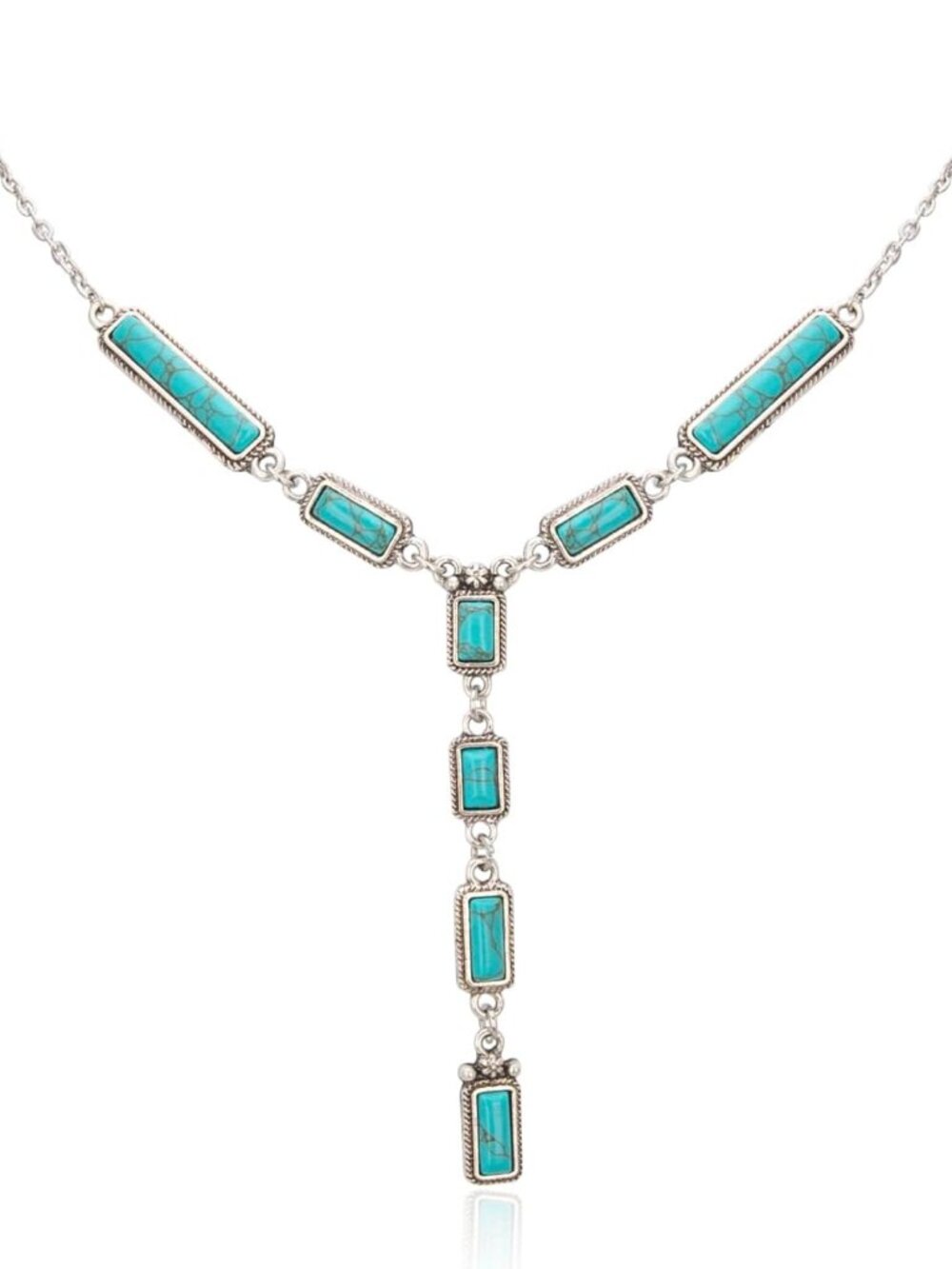 Chic Western Concho Necklace with Synthetic Turquoise for Fashion-Forward Women